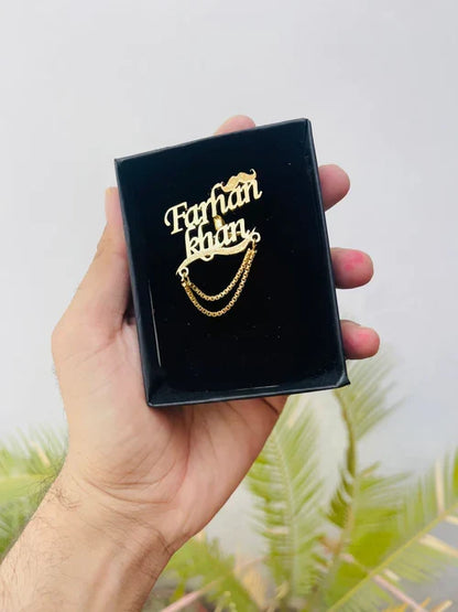 Customize Name Cufflinks with Chain